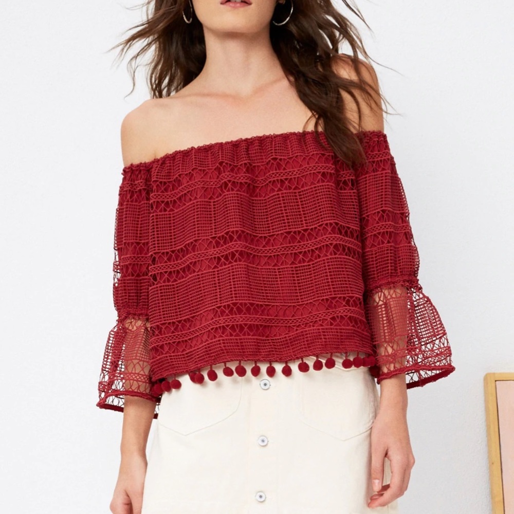 TULAROSA Alexa off the shoulder top